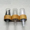 Lagringsflaskor 50/100 st 20/410 Bambu vit/svart lotion/emulsionspumphuvud lock kosmetiska behållare pressade för schampo/kroppstvättflaska