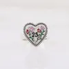 2023 Nowa luksusowa wysokiej jakości biżuteria modowa do serii Pierścień Silver Flower Para cyfrowa Pierścień Walentynki rocznica prezentów