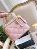 Small lovely bag women designer make-up box calf vanity golden calf and high-level processing hardware Crossbody bag gold purse handbag single shoulder bag