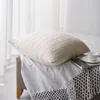 Pillow Ivory Knitted Cover 50x50cm Cotton Geometric Soft Living Room Decorative Pillows For Sofa Bed Throw