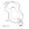 Choker Chokers Fashion Padlock Key Cross Double Layer Lock Chain Necklace On Neck Punk Link Pendant Women Gotic Jewelry