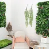 Dekorative Blumen grüne Pflanzensimulation Blume Wand Rasen Begonia Blätter Hochzeitsfeier Dekor DIY Home Künstliche Gras