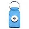مفاتيح مفاتيح الحبل الأزياء 8 ألوان PU الجلود المسبقة الزر مفتاح حلقات المفاتيح FIT DIY 18 ملم مجوهر