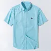 Camisas casuales para hombres Camisa de manga corta para hombres de gran tamaño 100 algodón puro Oxford Verano Vestido con cuello vuelto 6XL Negocios 230306