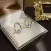 Charm 2022 Ny enkel Single Zirconia Women's Earrings Women's Korean Elegant Exquisite Chic Jewelry Earrings Party Present grossist G230307