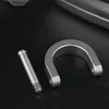 Anneaux clés Bleu gris CNC Rendu super fin Simple TC4 TI TI Titane solide D Connecteur de liaison conjoint de manège DIY EDC Keychains Anneau de clé