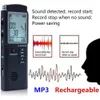 ذاكرة 16 جيجابايت صوت رقمي مسجل مزدوج ضوضاء إلغاء الضوضاء مسجل الصوت مع التشغيل وشاشة LCD كبيرة ومكبر الصوت المدمج تسجيل الصوت MP3 PQ146