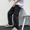 Męskie spodnie męskie spodnie ładunkowe w stylu Hiphop w stylu Hiphop luźny wzór multi kieszenie elastyczne talii mężczyźni