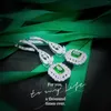 Dangle Earrings 925 Sterling Silver Natural Emerald Earring For Women TRENDY Green CN(Origin) Jewelry Drop Girl