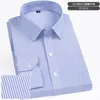 Men's Casual Shirts 8XL Male Social Formal Solid Plaid Striped Button Up Dress Long Sleeve for Streetwear 230306