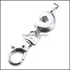 Keychains Lanyards Noosa 청크 스냅 버튼 펜던트 보석 18mm 스냅 버튼 키 체인 키 링 남성용 여성 링 배달 FA DHMXA