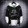 Mens Hoodies Sweatshirts Sonbahar Hoodie Sweatshirt Sıradan Siyah Üstler Teknoloji Hip Hop Harajuku Patchwork Japon Sokak Giyim Erkekleri 3XL 230307