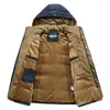 Hommes duvet-20 degrés hiver veste hommes Parkas manteau mâle épaissir militaire à capuche col chaud hommes grande taille 6XL 7XL