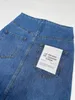 Женские джинсы женская высокая талия миди -джинсовая юбка мода повседневная лесная юбка 230306