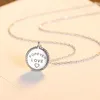 Collana con ciondolo lettera d'amore francese romantico per sempre 2023 Collana con catena a catena clavicola da donna di nuova moda estiva Regalo di San Valentino