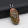 Dijes de piedra semipreciosa Natural, colgante de unakita Irregular para fabricación de joyas DIY, regalo de alta calidad