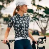 Racing Jackets Cafe du Cycliste Women Cycling Jersey Summer Short Sleeve Rower Folling Outdoor MTB Team Running Shirt