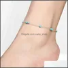Anklets European And American Retro Anklet Conch Starfish Bead Female Beach Drop Delivery Jewelry Dhcn5