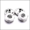 Clasps Hooks Metal 12Mm 18Mm Snap Button Base Buttons To Make Diy Snaps Bracelet Necklace Jewelry Drop Delivery Findings Components Dh97X