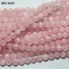 Perlenketten Meihan 3 Strängeset Natürliche glänzende 8 mm rosa Quarzkristall facettierte glatte runde lose Perlen für die Schmuckherstellung DIY 230306