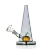 Exquisite 5.9-Inch Gray Cone Mini Bong with Pumpkin Perc - 10mm Female Joint