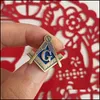 Pins Brooches 100Pcs Masonic Lapel Pin Soft Enamel Metal Badge Mason Masons Brooch Square And Compass G Blue Lodge Factory Customiz Dhqpj