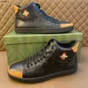 Lyxdesigner Sneakers Mens Shoes Guine High-End Leather Classic gjord av Cowhide High Mercerized Canvas MKJKK RH20000000029