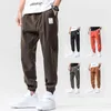 Herrbyxor nya höst stickade byxor casual hip hop män svettbyxor mode streetwear jogger lounge bär fast färg herr streetwear byxor z0306