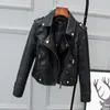 Women's Jackets Korean Version of Slim PU Leather Jacket Women's Spring Autumn Winter Motorcycle Leather Short Coat 230307