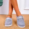 Klänningskor Kvinnor Sneakers Sticked Mesh Dude Flats Large Size Ladies Slip On Mujer Zapatill Casual Summer Female Mocassins 230307