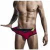 Caleçons en coton pour hommes, sous-vêtements doux, Patchwork, slips respirants, grande taille, Sexy, avec pochette pour pénis Gay, # y30