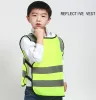 Barnens säkerhetskläder Student Reflective Vest Children Proof Vests Hög Synlighet VARNING Patchwork Vest Safety Construction Tools J0307