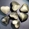 Natürliches, goldglänzendes Obsidian-Herz, Palmenstein, Geschenk der Liebe, mexikanische schützende Katzenaugen, Quarzkristall-Dekor, geschnitztes, poliertes, goldschimmerndes, erdendes Edelsteinherz