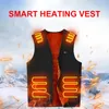 Jackets de caça áreas de colete aquecido homens outono inverno aquecimento inteligente unissex elétrico USB Mulheres sem mangas acampar-de-deco