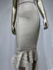 الفساتين غير الرسمية للنساء عارية اللون الرسن الأنيق عبر القصة الظهر ظهر حورية البحر بطول الجسم