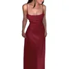 Casual jurken vrouwen lange zomerkleding 2023 spaghetti riem mouwloze backless chic en elegante prom jurk avondfeestclub slijtage