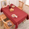 Nappe Simple Couleur Unie Ins Style Dressing Nappe À Manger Pastorale Lin Imitation