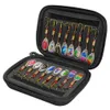 Baits Lures 16-teiliges Angel-Spinner-Löffel-Set mit Angeltasche, Forelle, Barsch, Lachs, Hecht, Zander 230307