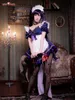 Costumi anime disponibili UWOWO Mona Cosplay Maid Come Game Genshin Impact Fanart Exclusive Mona Maid Ver Come For Girl Kid Outfits Z0301