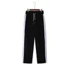 Créateur de mode hommes pantalons imprimer mode Style Long pantalon décontracté hommes arc-en-ciel Jogger rayures cordon pantalon taille asiatique