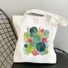 Boodschappentassen tote tas Strawberry Fields Gedrukte shopper vrouwen Harajuku handtas meisje schouder dame canvas