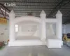 Bounce House branco de 3,5 m / 4,5 m com slide Bouncer inflável de salto de casamento Bouncy Castle Air Bouncer Combo para crianças, adultos, festa incluída, ventilador, navio grátis