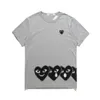 Camisetas de diseñador para hombre Com Des Garcons PLAY Camiseta de manga corta con corazón negro Marca negra XL