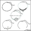 Bracelets de charme 5pcs geométrica de mapa elétrico hollow combinação de concha de pulseira em camadas conjunto de jóias empilháveis ​​mtiple mtipe deline