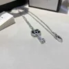 70% OFF 2023 New Luxury High Quality Fashion Jewelry for high version double personalized CNC couple star same Sterling Silver Necklace Valentine's Day gift