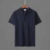 Polo de luxe pour hommes, de styliste, noir et blanc, différents styles, revers de chemise, manches courtes, broderie décontractée, t-shirts classiques