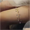 Giarrettiere da sposa Cristalli di lusso per accessori da sposa Strass scintillanti Anelli per gambe da donna in oro Spose sexy Gioielli da donna Regali Dro Dhyq5