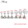 2 pièces acier inoxydable unisexe femmes hommes rond cristal Zircon oreille goujons boucles d'oreilles 8mm broche Tragus Cartilage Piercing bijoux