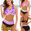 Kvinnors stora 6xl 8xl bikini set baddräkter plus storlek badkläder tvåstycken simning kvinnor sexig baddräkt 230307