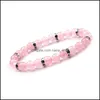 Beaded Strands 8Mm Natural Stone Volcanic Rock Yoga Bracelet Can Promote The Generation To Ensure Health Of Human Body Drop Deliver Dhgnm